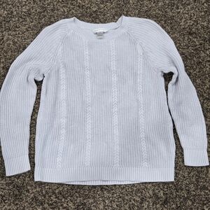 Christopher & Banks Gray Crew Neck Sweater